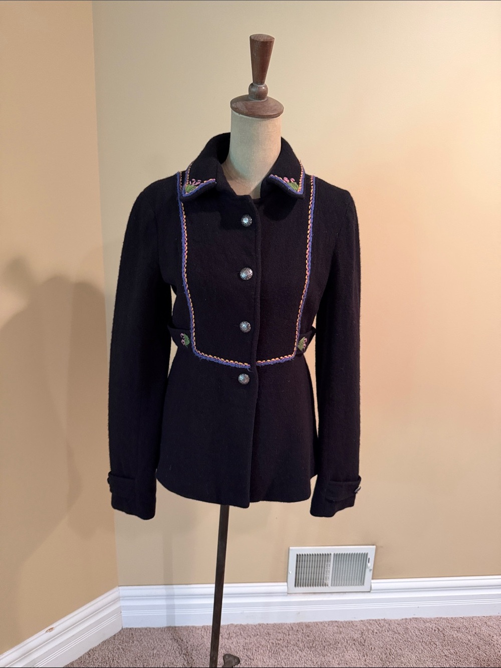 Free People Lambs Wool Folk Art Jacket - Picture 2 of 6